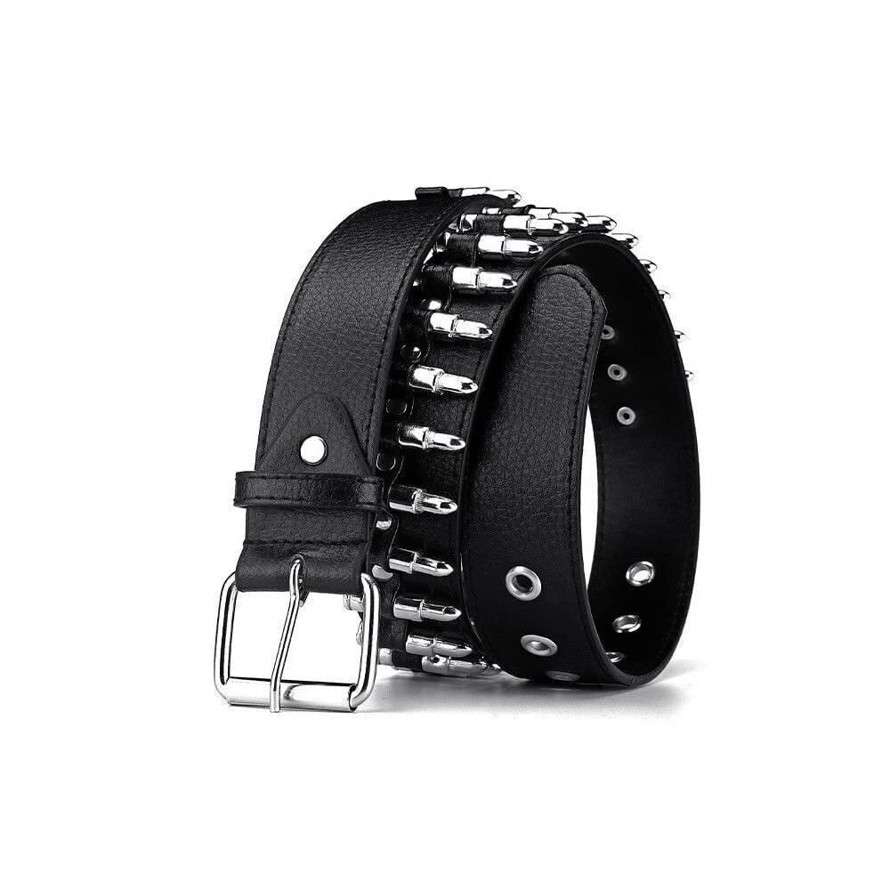 6946 Studded Belt, Metal Punk Rock Rivet belt with Bright Pyramid Studded
